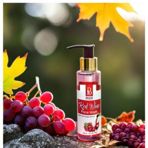 Beleza Professional Red Wine Face Wash with Pure Red Grape Extract – AYUSH Certified, Dermatologically Tested for All Skin Types
