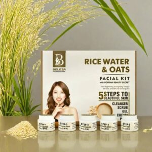 Beleza Professional Rice Water & Oats Facial Kit 275 g – Complete 5-Step Skincare for Radiant Skin